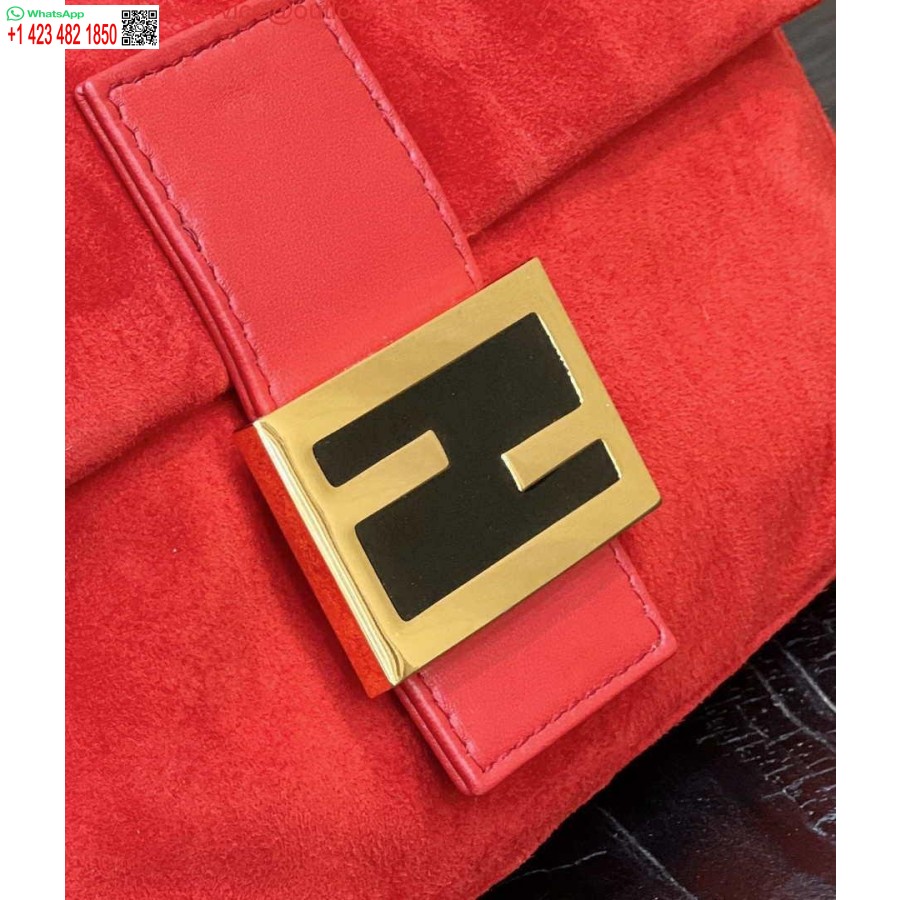 ρεπλίκα Fendi 8339 μεσαίωνα μονόχρωμη τσάντα μασχάλης κόκκινη