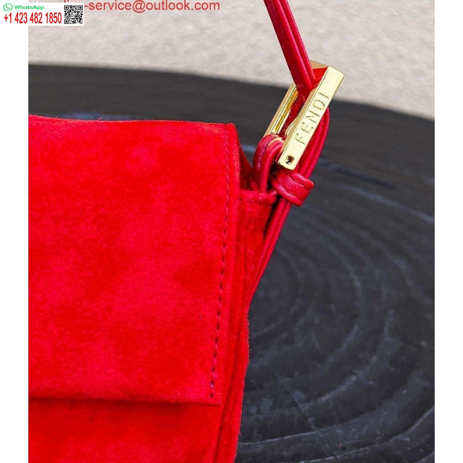 ρεπλίκα Fendi 8339 μεσαίωνα μονόχρωμη τσάντα μασχάλης κόκκινη