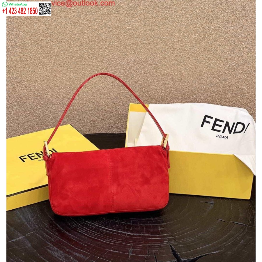 реплика Fendi 8339 франзела средна възраст едноцветна серия чанта за подмишници червена