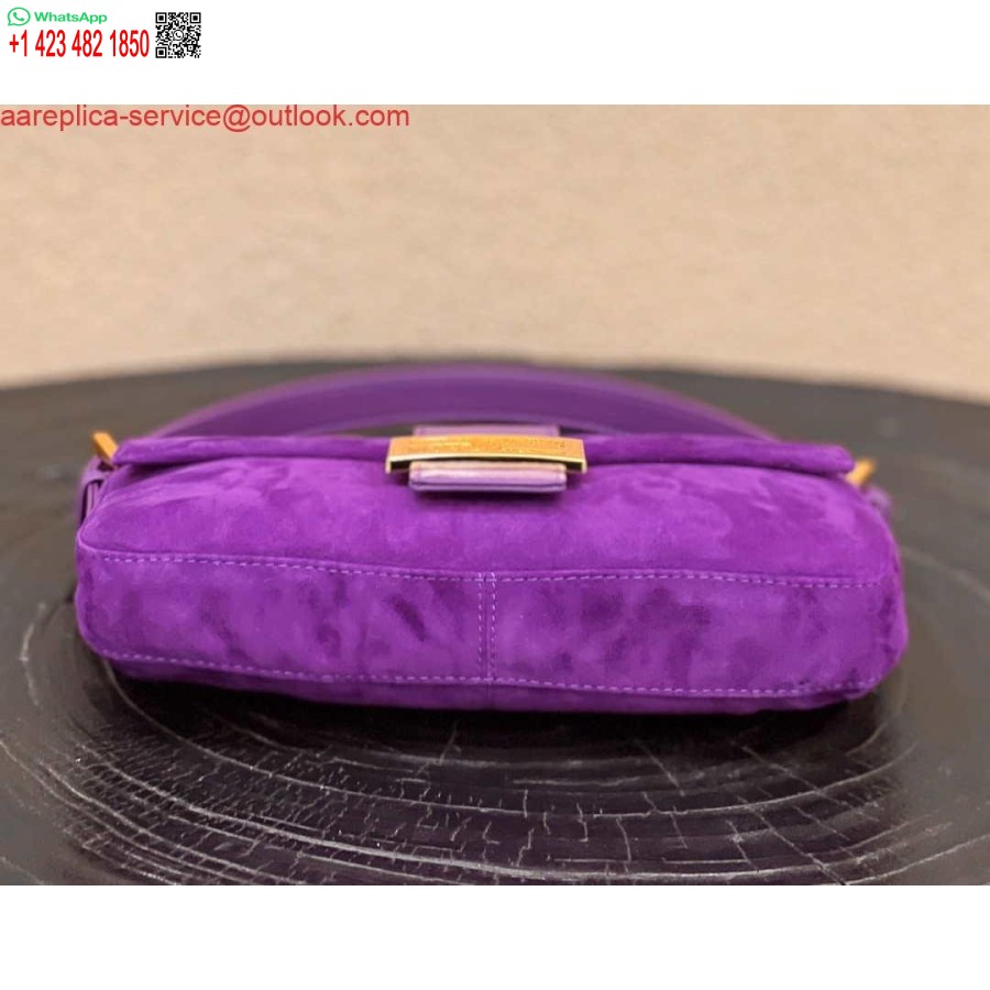 ρεπλίκα Fendi 8339 μπαγκέτα μεσαίωνα μονόχρωμη τσάντα μασχάλης μωβ