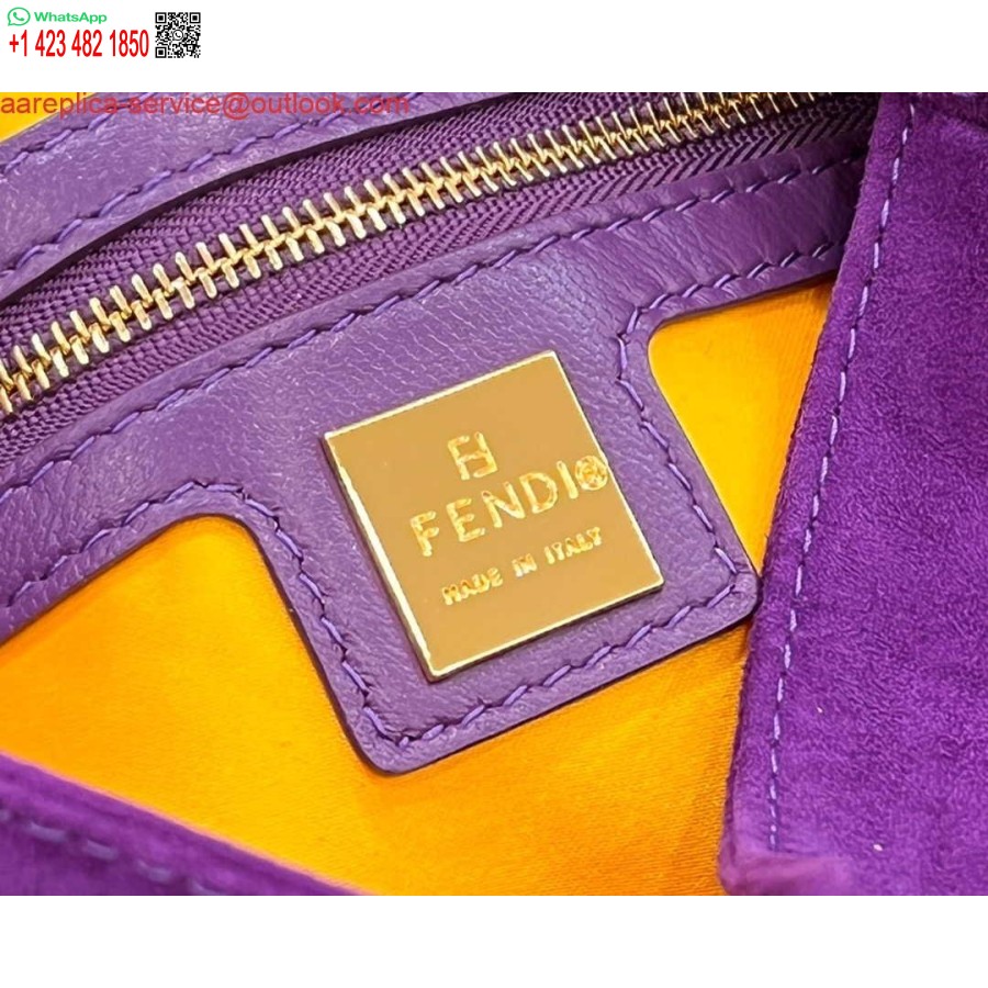 ρεπλίκα Fendi 8339 μπαγκέτα μεσαίωνα μονόχρωμη τσάντα μασχάλης μωβ