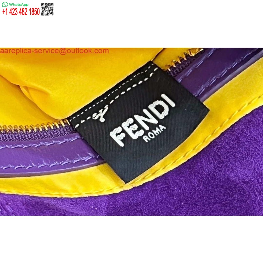 ρεπλίκα Fendi 8339 μπαγκέτα μεσαίωνα μονόχρωμη τσάντα μασχάλης μωβ