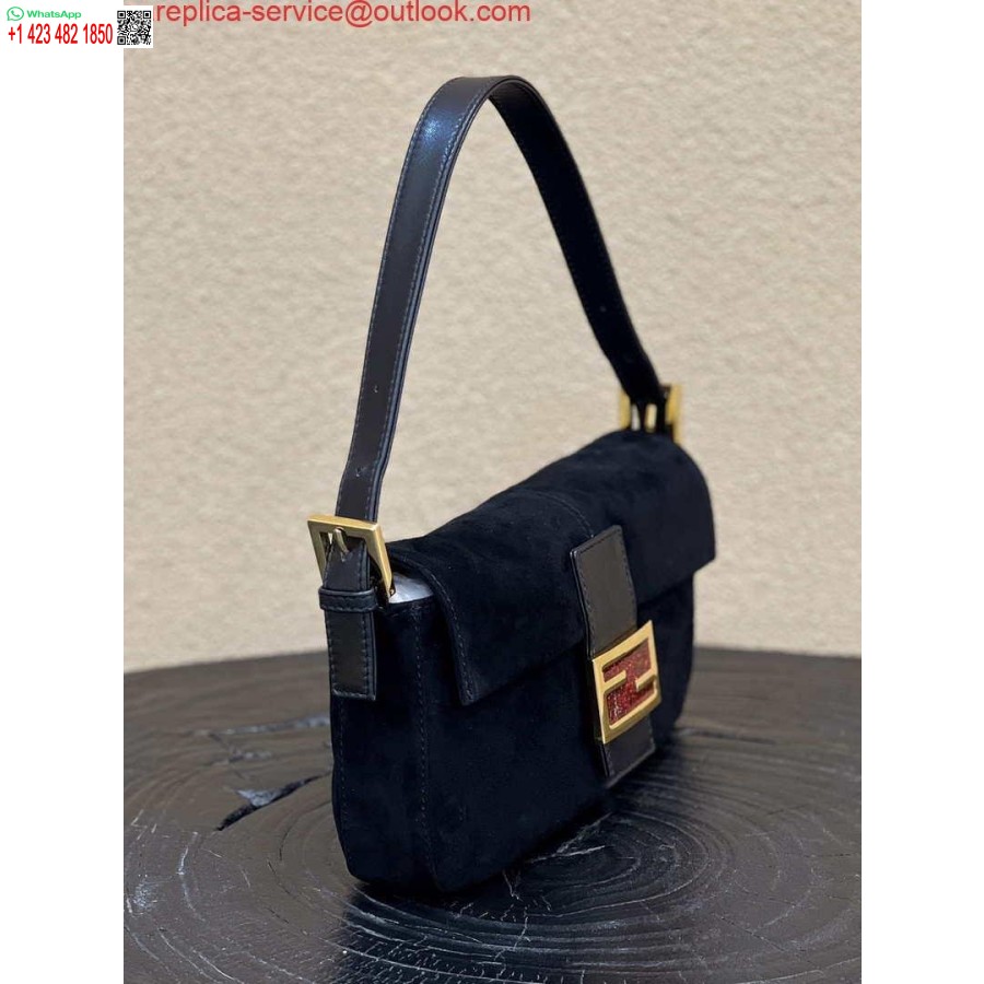 ماکت Fendi 8339 باگت میانسال سری تک رنگ کیف زیر بغل مشکی