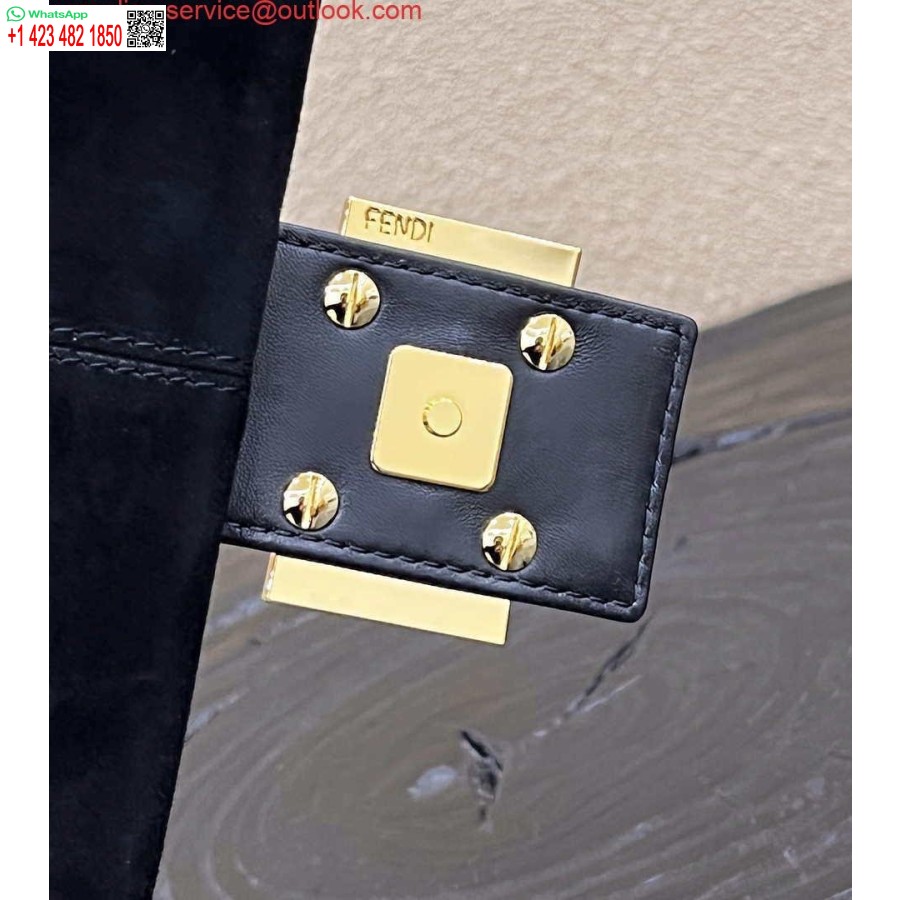 ماکت Fendi 8339 باگت میانسال سری تک رنگ کیف زیر بغل مشکی