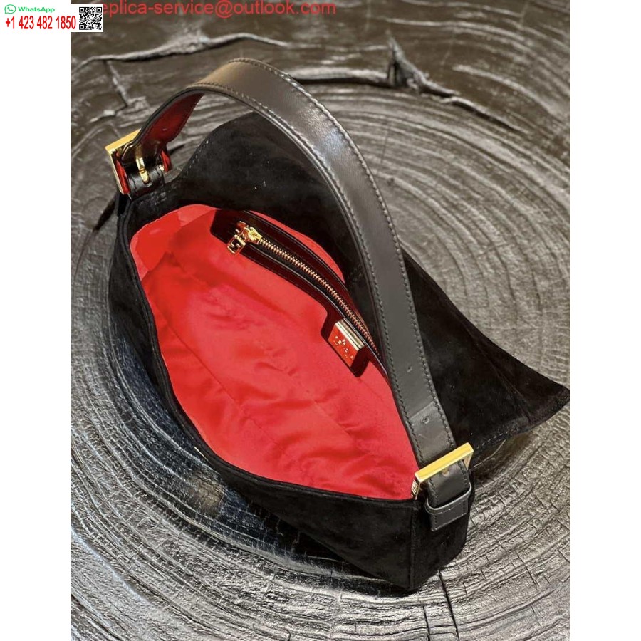 ماکت Fendi 8339 باگت میانسال سری تک رنگ کیف زیر بغل مشکی