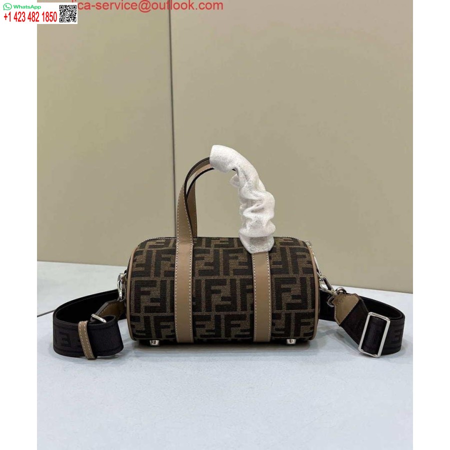 Replika Fendi 7va570 Mini Maišelis Rudas Ff Medžiaginis Krepšys