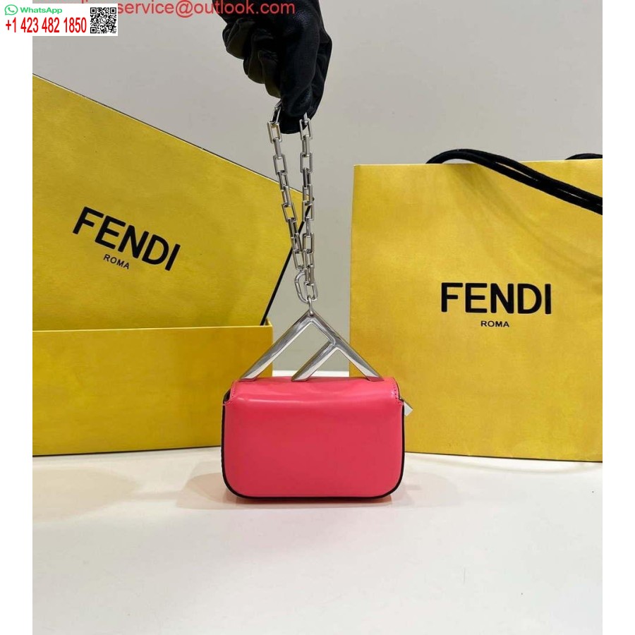 Replika Fendi 7as173 Fendi Iš Pirmo žvilgsnio Raudonos Odos Nano Maišelis