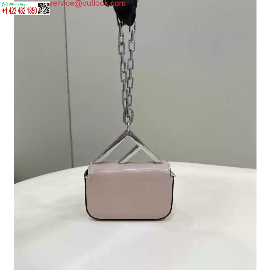 Replica Fendi 7as173 Fendi Iš Pirmo žvilgsnio šviesiai Rausvos Odos Nano Maišelis