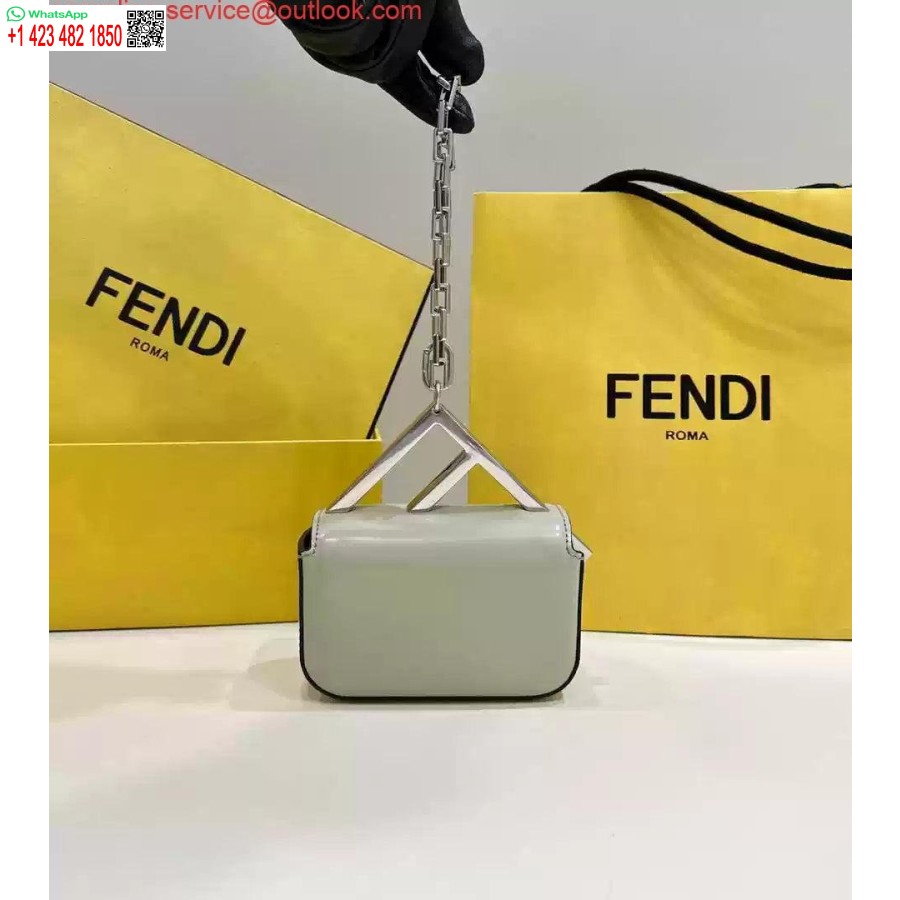 Replica Fendi 7as173 Fendi Iš Pirmo žvilgsnio šviesiai žalias Odinis Nano Maišelis
