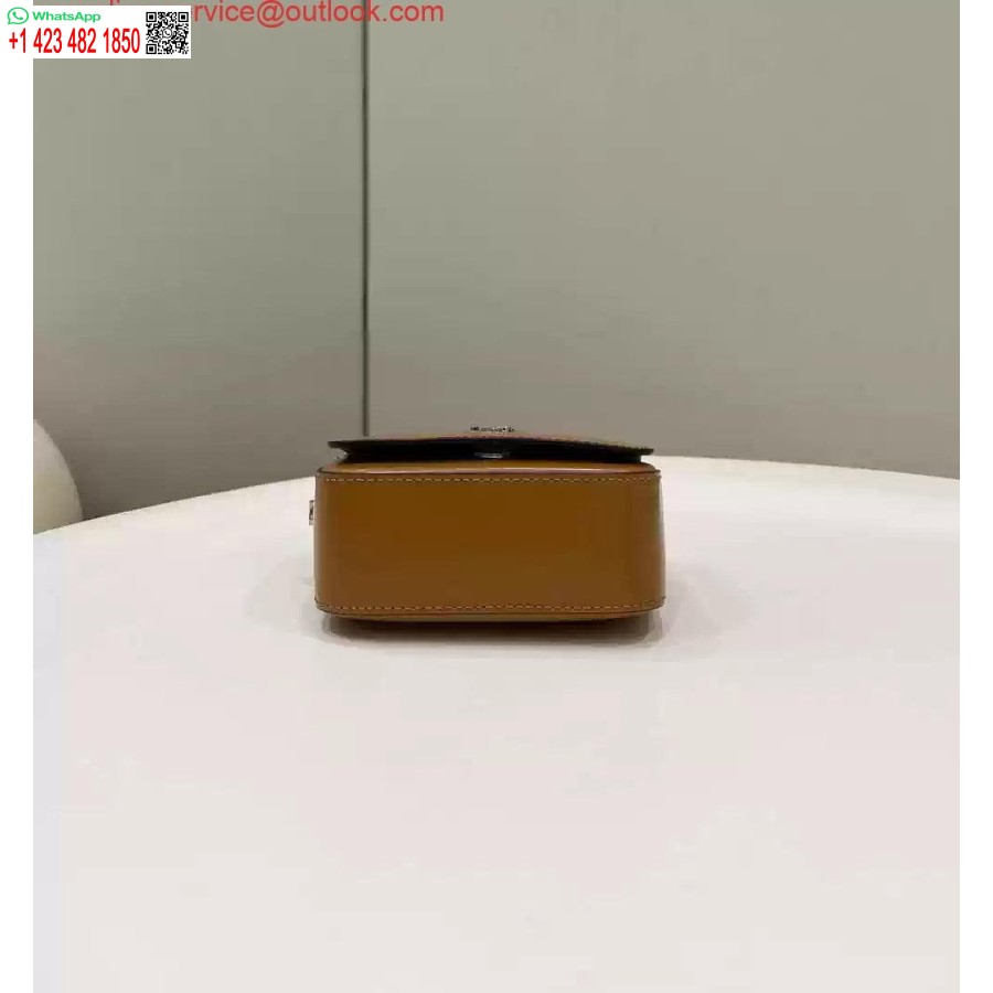 ماکت فندی 7as173 فندی اولین نگاه قهوه ای چرم کیف نانو