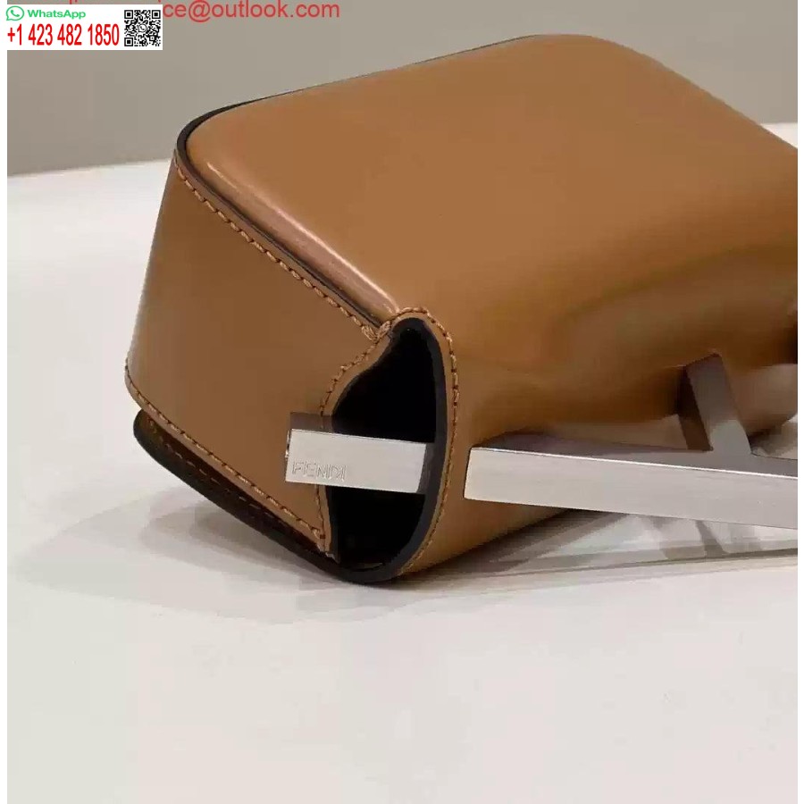 ماکت فندی 7as173 فندی اولین نگاه قهوه ای چرم کیف نانو