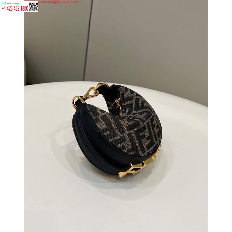 ماکت Fendi 7as089 نانو فندی گرافی قهوه قهوه ای چرم جذابیت 80056s