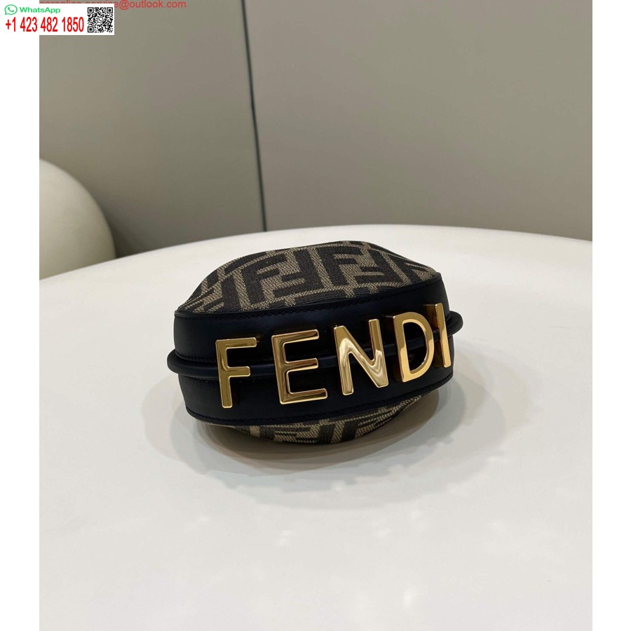 ماکت Fendi 7as089 نانو فندی گرافی قهوه قهوه ای چرم جذابیت 80056s