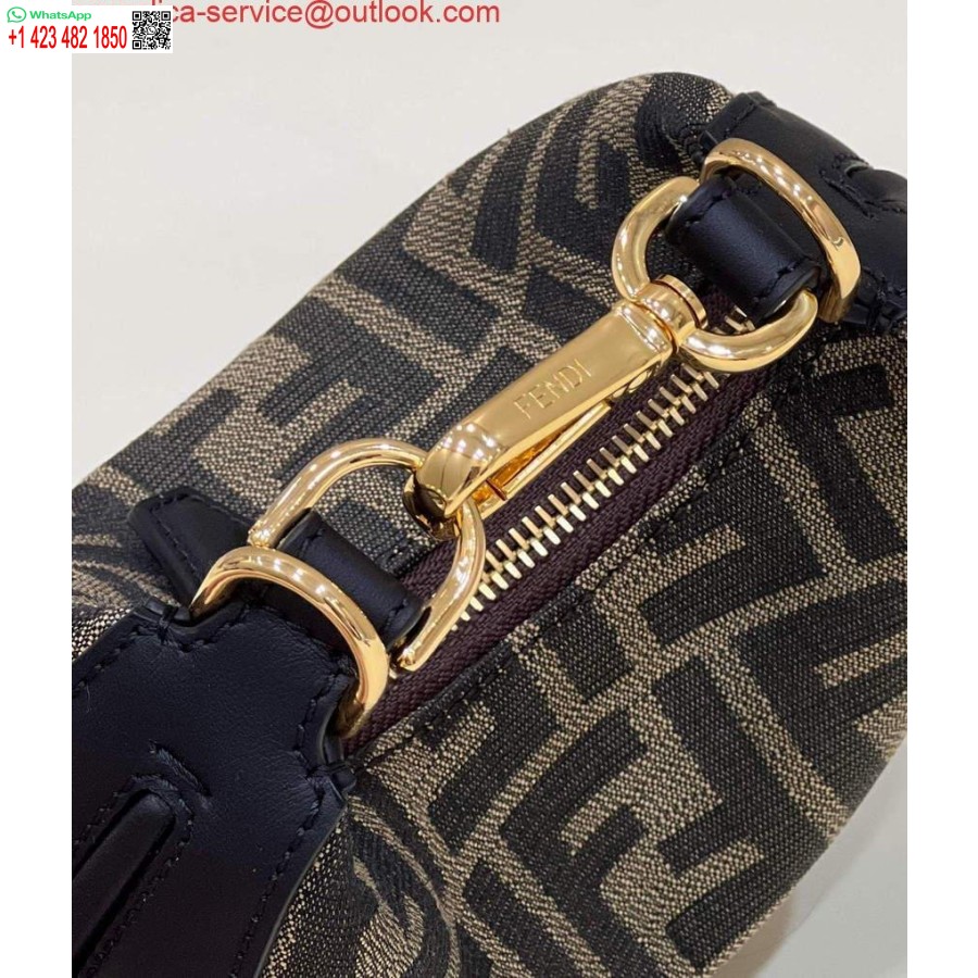 ماکت Fendi 7as089 نانو فندی گرافی قهوه قهوه ای چرم جذابیت 80056s