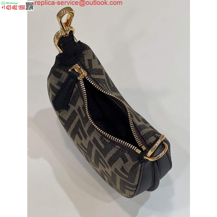 ماکت Fendi 7as089 نانو فندی گرافی قهوه قهوه ای چرم جذابیت 80056s