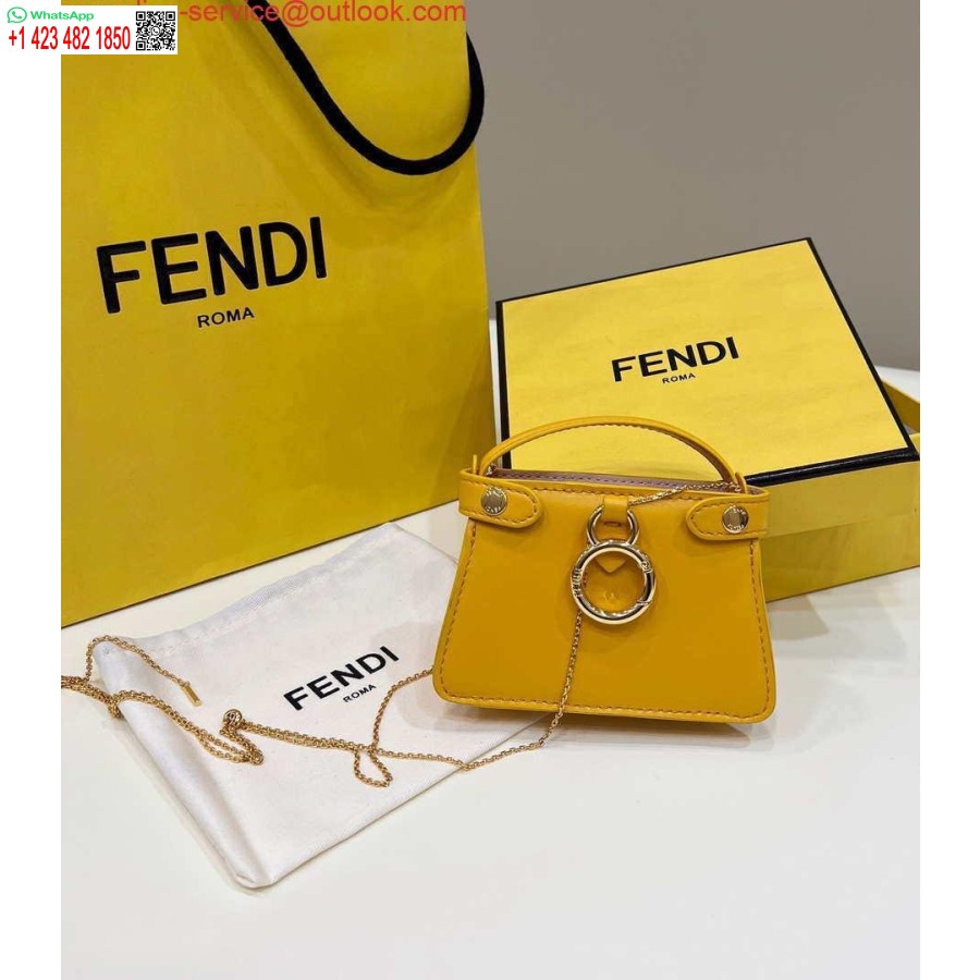 Replica Fendi 7ar993 Fendi Pico Peekaboo Charm 8385 Keltainen