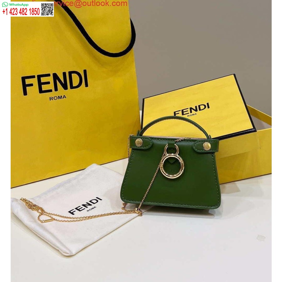 Replica Fendi 7ar993 Fendi Pico Peekaboo Charm 8385 Green
