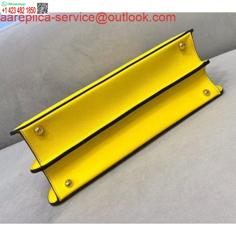 Replica Fendi 70193 Peekaboo Iseeu Keskikeltainen Nahkalaukku