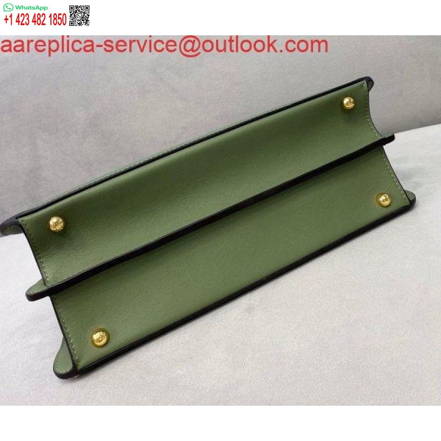 Replica Fendi 70193 Peekaboo Iseeu Keskivihreä Nahkalaukku