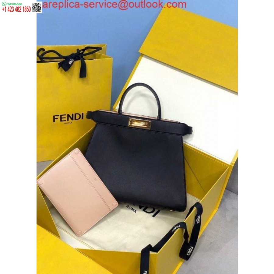 Replica Fendi 70193 Peekaboo Iseeu Keskimusta Nahkalaukku