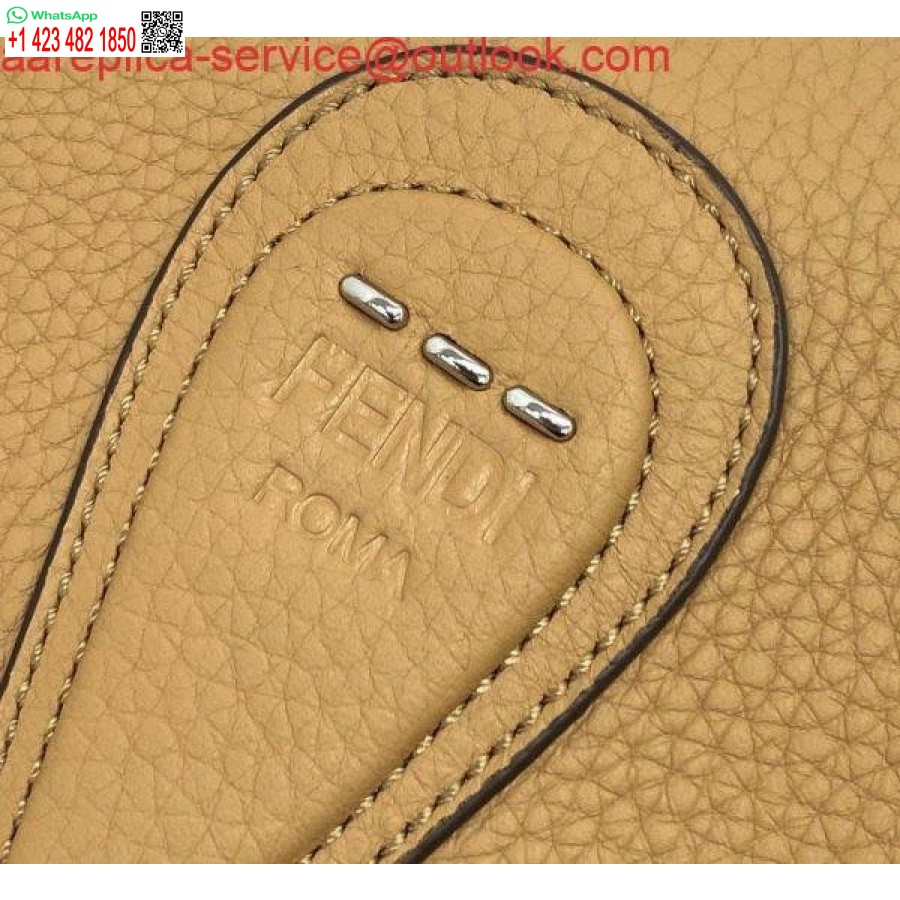 ρεπλίκα Fendi 655 δερμάτινη τσάντα ώμου σεληνόφωτος Fendi καφέ