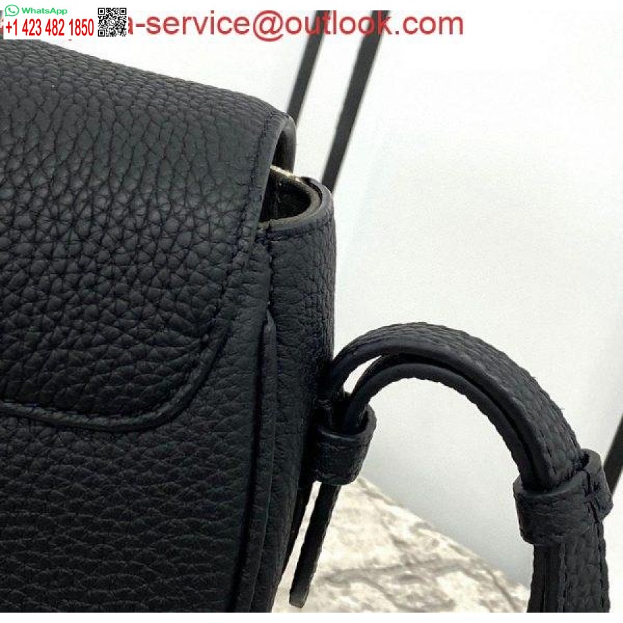 ρεπλίκα Fendi 655 δερμάτινη τσάντα ώμου σεληνόφωτος Fendi μαύρη