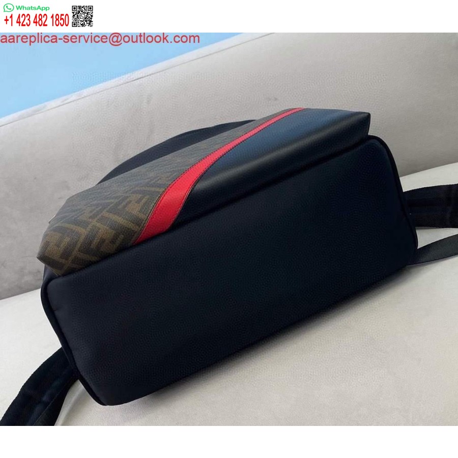 ρεπλίκα Fendi 2381 σακίδιο πλάτης μαύρο Fendi νάιλον σακίδιο ώμου 7vz042 μαύρο με κόκκινο