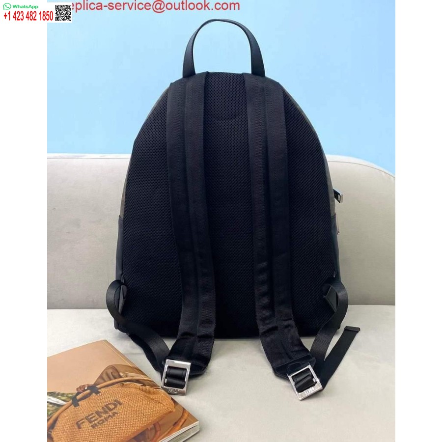 Replica Fendi 2381 Kuprinė Juoda Fendi Nailono Kuprinė Ant Pečių 7vz042 Juoda Su Raudona