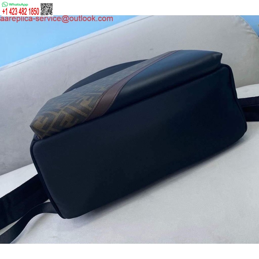 Реплика рюкзака Fendi 2381 черный Рюкзак Fendi из нейлона на плечи 7vz042 черный