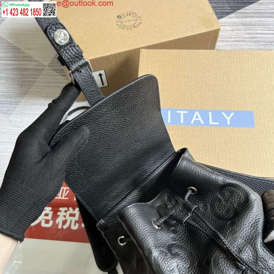 Replik Gucci 739503 Jumbo GG Kleiner Rucksack Schwarz