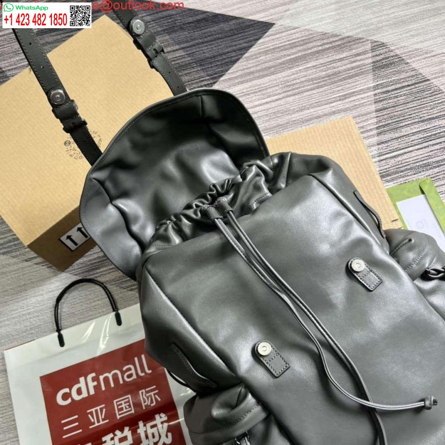 حقيبة ظهر طبق الأصل من غوتشي 725657 مع لون رمادي مزدوج