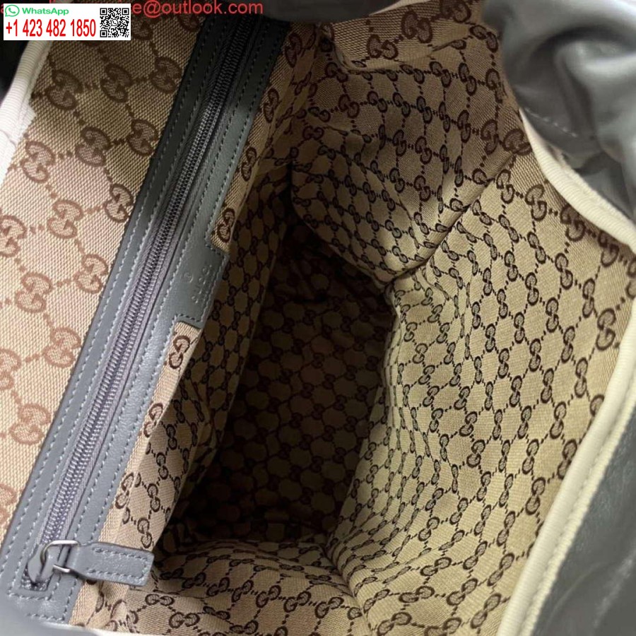 حقيبة ظهر طبق الأصل من غوتشي 725657 مع لون رمادي مزدوج