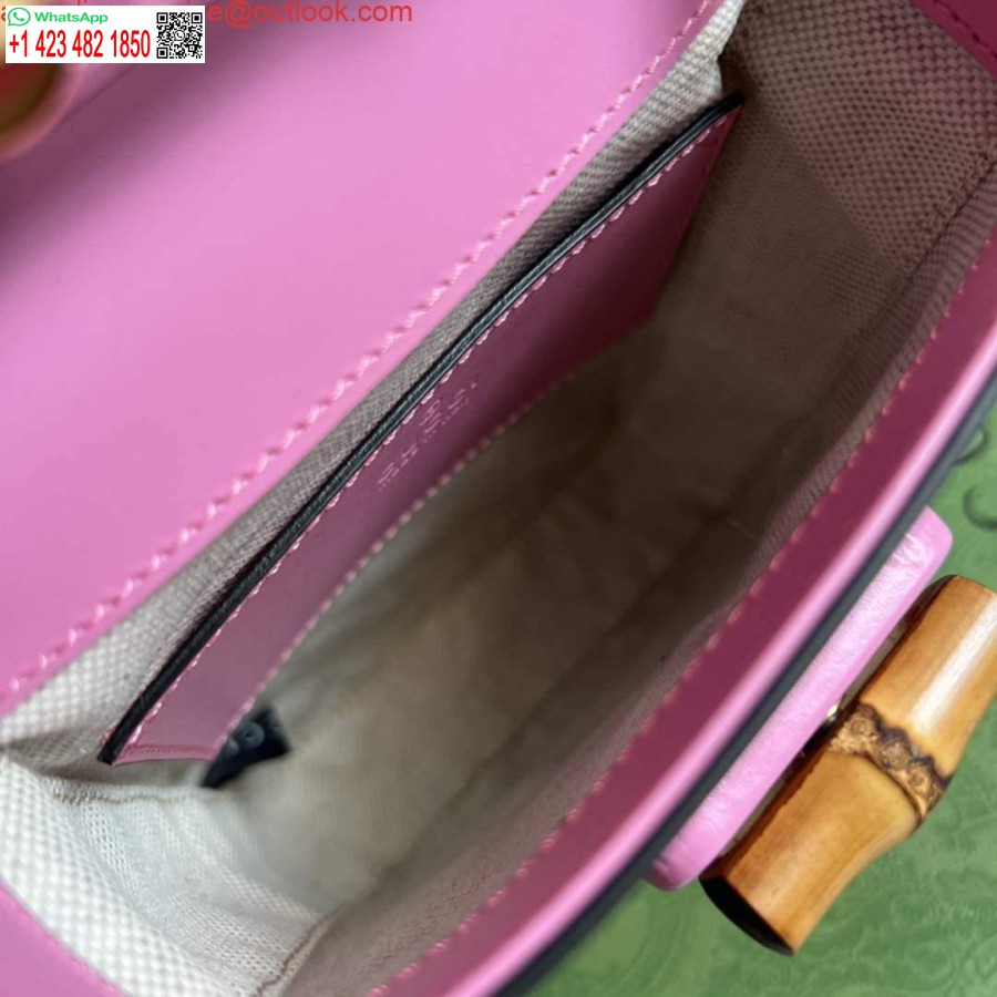 Replica Gucci 702106 Bambusa Mini Rokassomiņa Rozā