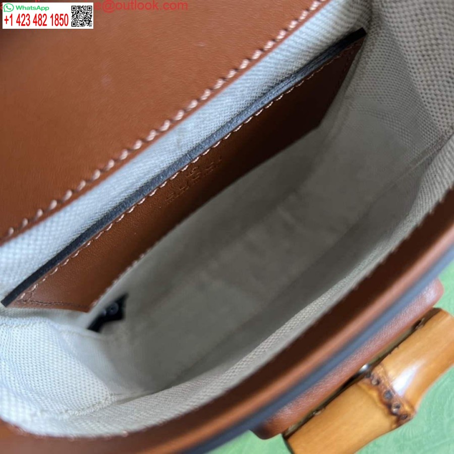 Replika Gucci 702106 Bambus Mini Håndtaske Brun
