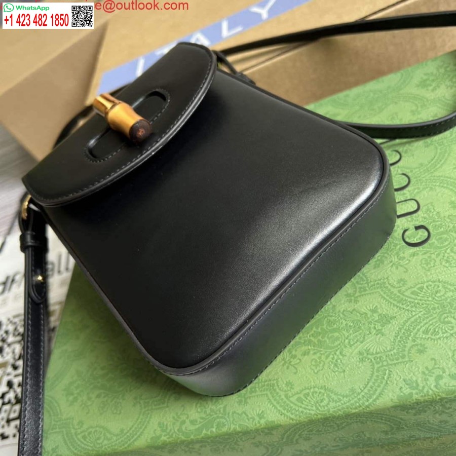 Replica Gucci 702106 Bambusa Mini Rokassomiņa Melna