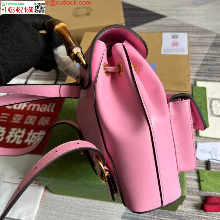 Replica Gucci 702101 Bamboo backpack Pink
