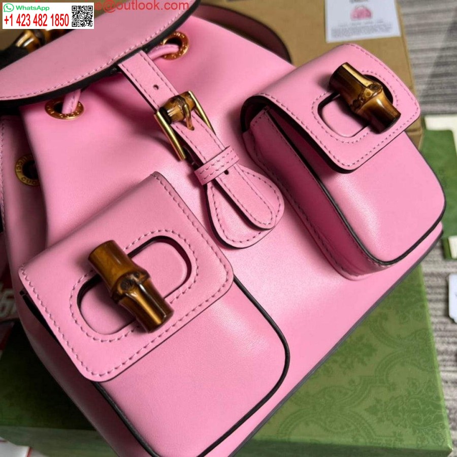 Replica Gucci 702101 Bamboo backpack Pink
