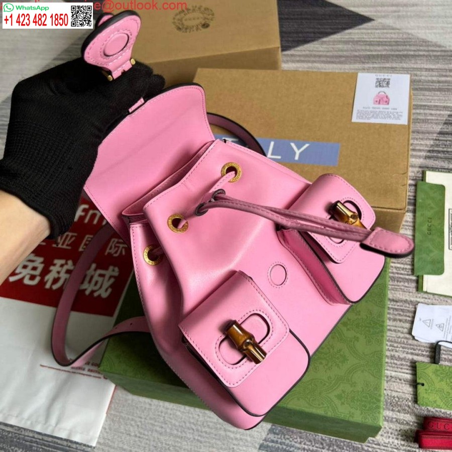 Replica Gucci 702101 Bamboo backpack Pink