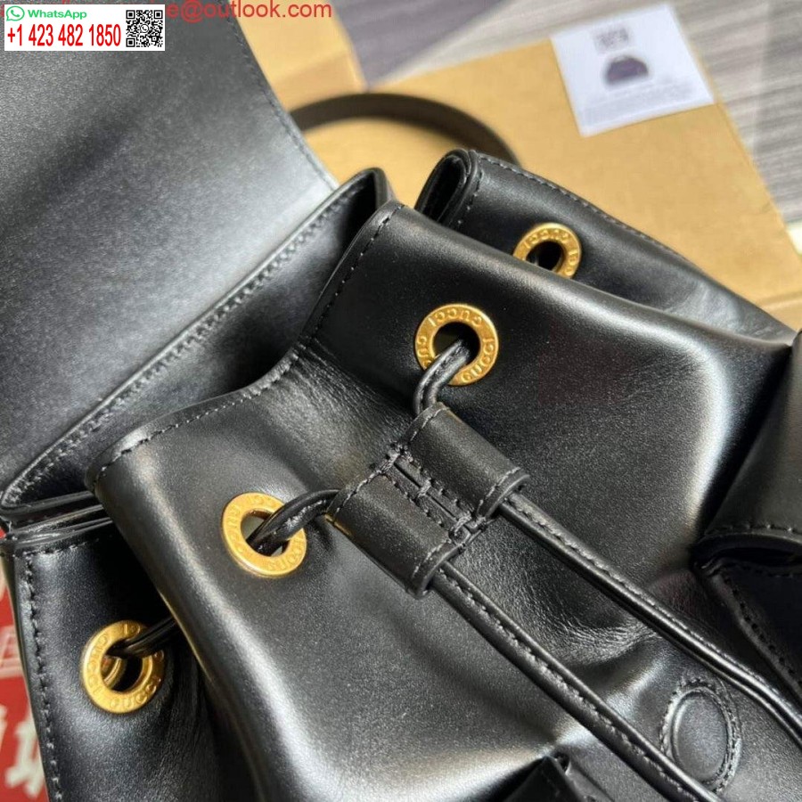 Replica Gucci 702101 Bambusa Mugursoma Melna