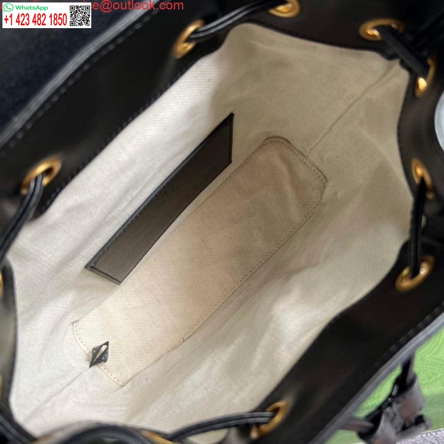 Replica Gucci 702101 Bambusa Mugursoma Melna