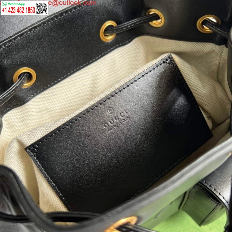 Replica Gucci 702101 Bambusa Mugursoma Melna