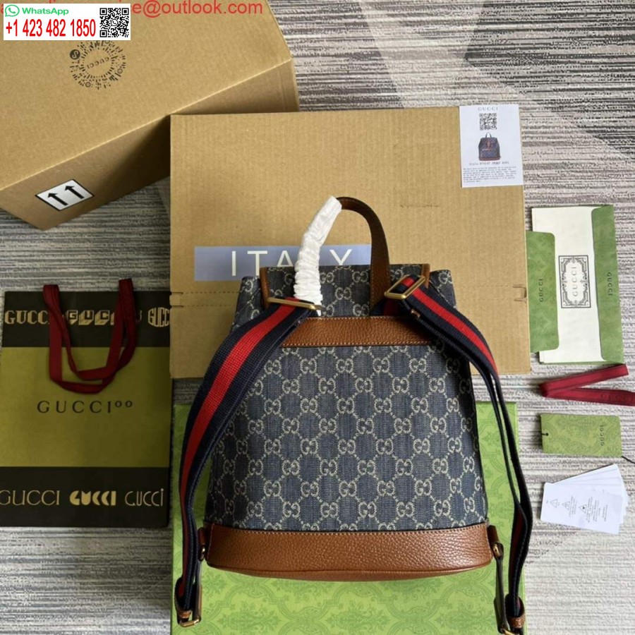 Replica Gucci 674147 Reppu Lukituksella G Sininen