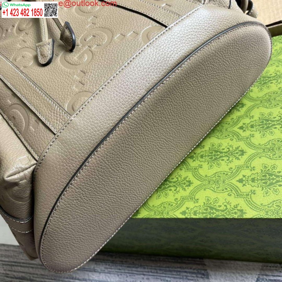 نسخة طبق الأصل من غوتشي 625770 حقيبة ظهر جامبو Gg رمادي داكن