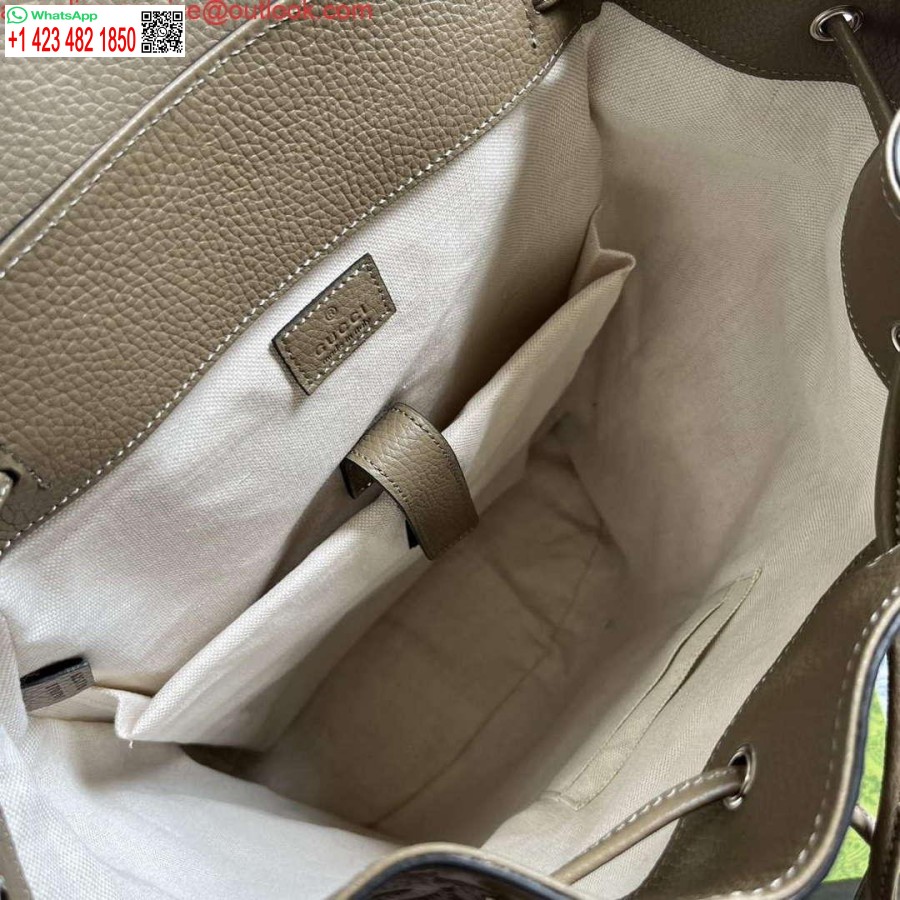 نسخة طبق الأصل من غوتشي 625770 حقيبة ظهر جامبو Gg رمادي داكن