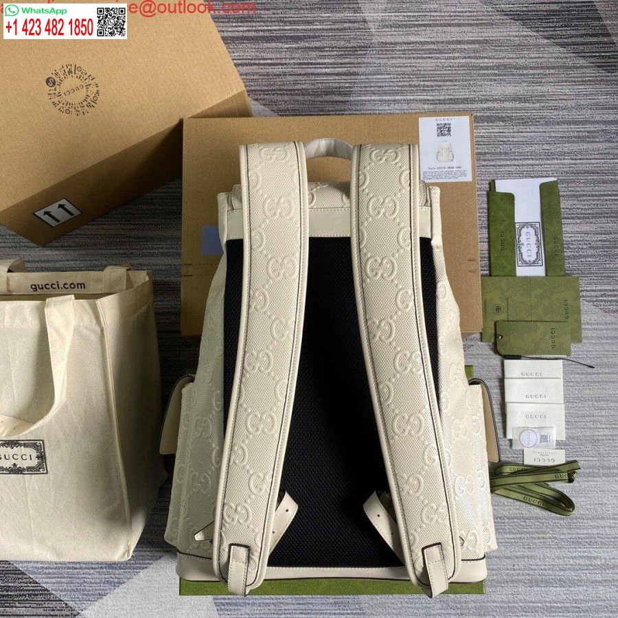 Replica Gucci 625770 Gg Reljefinė Kuprinė Balta