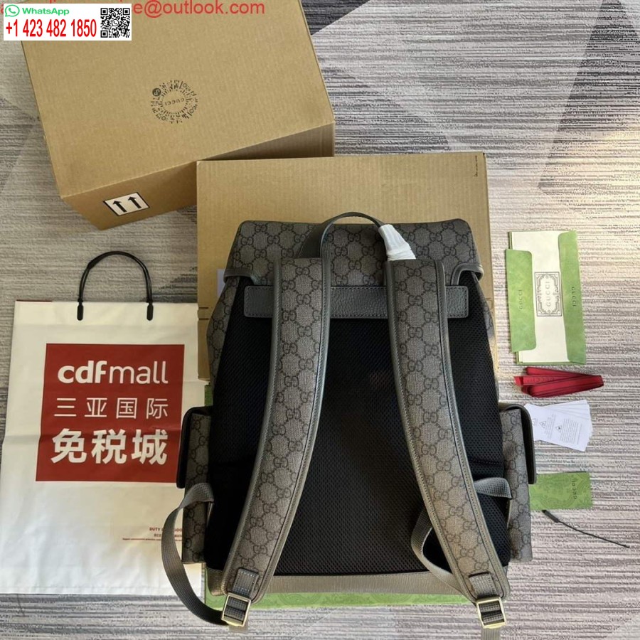 Replica Gucci 598140 Ophidia Gg Vidutinė Kuprinė Pilka