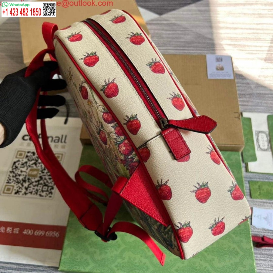 רפליקה גוצ'י 433578 ילדים עם הדפס פיות אדום