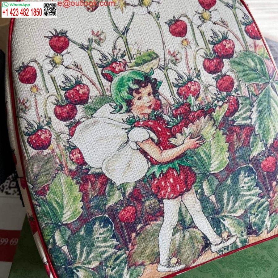 רפליקה גוצ'י 433578 ילדים עם הדפס פיות אדום