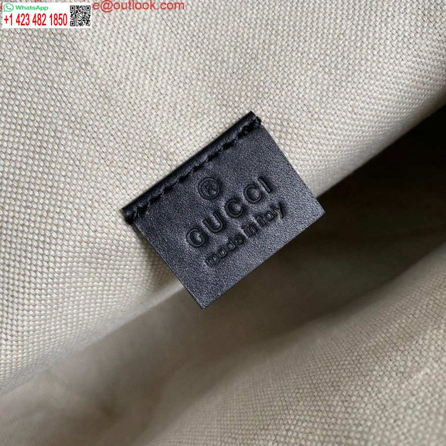 Replica Gucci 645093 Gg Reljefi Jostas Soma Melna Gg Reljefa āda