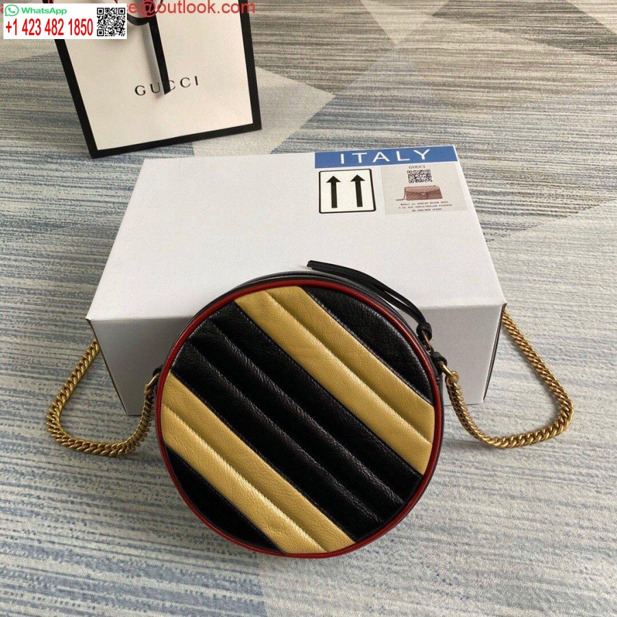 ماکت گوچی 550154 Gg مارمونت مینی کیف شانه گرد مشکی زرد